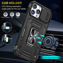 Load image into Gallery viewer, Casekis Sliding Camera Cover Anti-Fall Phone Case Black
