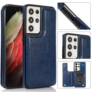 Casekis Cardholder Leather Wallet Phone Case For Galaxy S21 Ultra