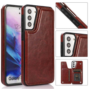 Casekis Cardholder Leather Wallet Phone Case For Galaxy S21 5G