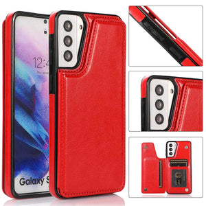 Casekis Cardholder Leather Wallet Phone Case For Galaxy S21 5G