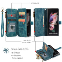 Load image into Gallery viewer, Casekis Leather Zipper Phone Case For Galaxy Z Fold 4 5G

