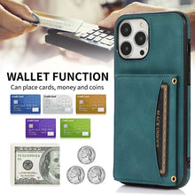 Load image into Gallery viewer, Casekis Wallet Case Tri-fold Cardholder Phone Case Blue
