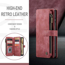 Load image into Gallery viewer, Casekis Leather Zipper Phone Case For Galaxy A12
