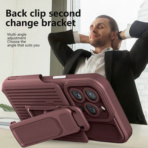Casekis Outdoor Sports Back Clip Phone Case Coffee