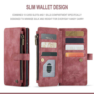 Casekis Leather Zipper Phone Case For Galaxy Note 20 Ultra