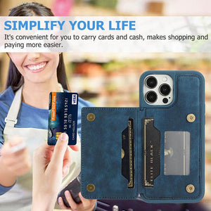 Casekis Magnetic Cardholder Phone Case Blue