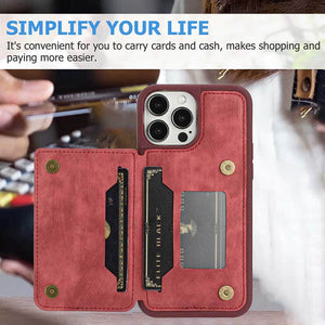 Casekis Magnetic Cardholder Phone Case Red
