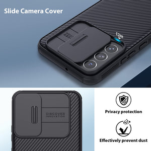 Casekis Slide Phone Lens Protection Black Case for Galaxy S22 5G