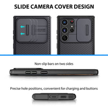 Load image into Gallery viewer, Casekis Slide Phone Lens Protection Black Case for Galaxy S22 Ultra 5G
