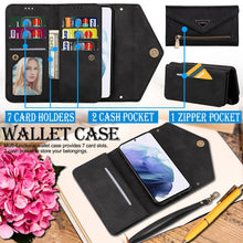 Load image into Gallery viewer, Casekis Crossbody Wallet Leather Phone Case Black
