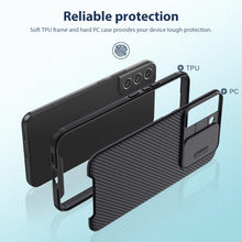 Load image into Gallery viewer, Casekis Slide Phone Lens Protection Black Case for Galaxy S22 Plus 5G
