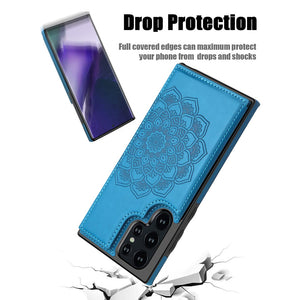 Casekis Mandala Embossed Phone Case for Galaxy S22 Ultra 5G