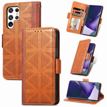 Load image into Gallery viewer, Casekis Plaid Wallet Phone Case Brown
