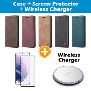 Casekis Retro Wallet Case For Galaxy S22 Ultra 5G