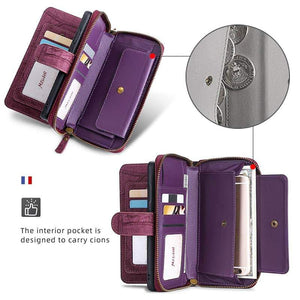 Multifunctional Zipper Wallet Detachable Card Case For Samsung Galaxy - Casekis