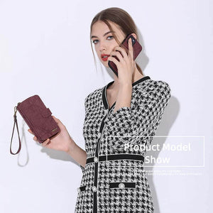 Multifunctional Zipper Wallet Detachable Card Case For Samsung Galaxy S21 Plus - Casekis