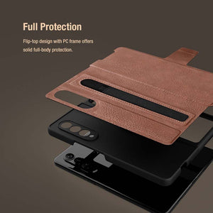 Casekis Leather Case With S-pen Slot for Galaxy Z Fold 3 5G