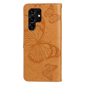 Casekis Embossed Butterfly Wallet Phone Case Yellow