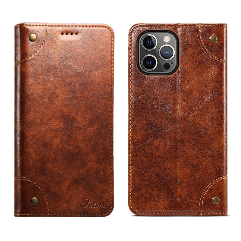 Leather Clamshell Multifunctional Phone Case - Casekis