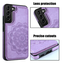 Load image into Gallery viewer, Casekis Mandala Embossed Phone Case for Galaxy S22 5G Purple
