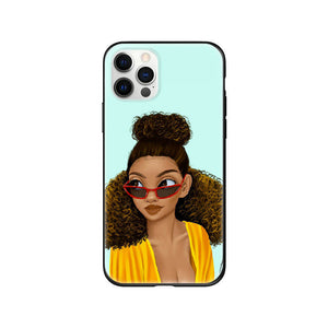 Fashion Girl Phone Case With Tempered Glass Screen Protector - Casekis