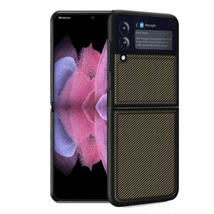 Z Flip 3 5G Carbon Fiber Pattern Phone Case - Casekis