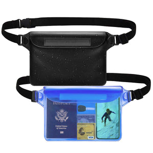 Casekis Large Waterproof Pouch with Waist Strap - 2 Packs