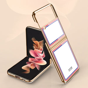 Casekis Plating Glass Phone Case for Galaxy Z Flip 3 5G