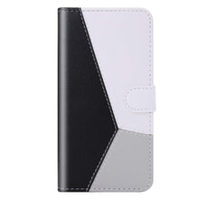 Load image into Gallery viewer, Casekis Three-Color Stitching PU Leather Flip Wallet Case Black
