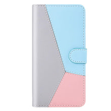 Load image into Gallery viewer, Casekis Three-Color Stitching PU Leather Flip Wallet Case Gray
