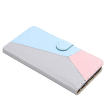 Load image into Gallery viewer, Casekis Three-Color Stitching PU Leather Flip Wallet Case Gray
