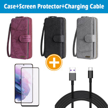 Load image into Gallery viewer, Casekis Zipper Wallet Detachable Phone Case For Galaxy S21 5G
