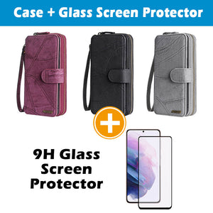 Casekis Zipper Wallet Detachable Phone Case For Galaxy S21 Plus 5G