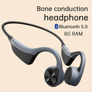 Casekis Bone Conduction Bluetooth Headset Waterproof and Durable Headphone 8GB Storage Space