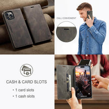 Load image into Gallery viewer, Casekis Retro RFID Wallet Phone Case Coffee
