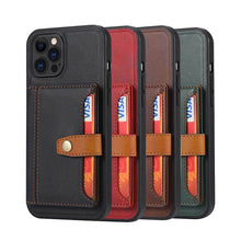 Load image into Gallery viewer, CASEKIS Leather Card Bag Multi-Function Phone Case For Apple iPhone - Casekis
