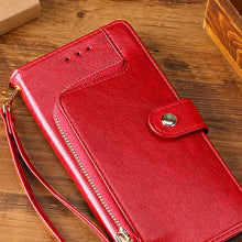 Load image into Gallery viewer, Apple iPhone Cardholder Case Zipper Wallet Leather Flip iPhone Case - Casekis
