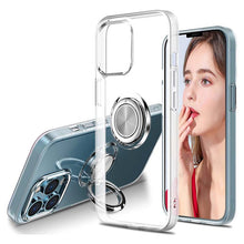 Load image into Gallery viewer, Casekis Crystal Clear Slim Ring Holder Phone Case for iPhone
