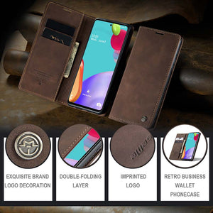 Casekis Retro Wallet Case for Galaxy A52 4G/5G