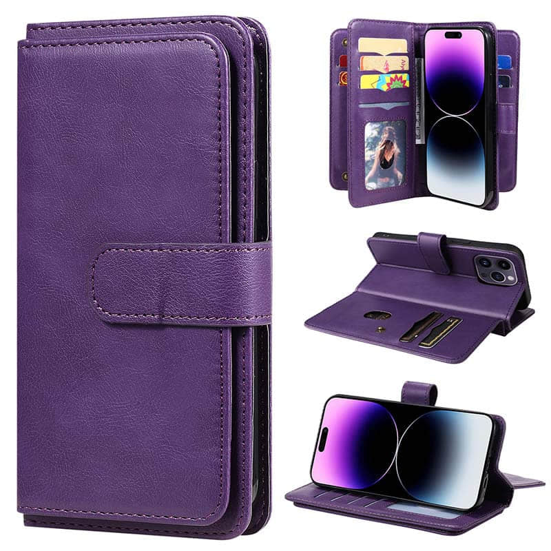Casekis Large Capacity Cardholder Phone Case Purple