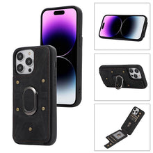 Load image into Gallery viewer, Casekis Magnetic Holder Wallet Phone Case Black
