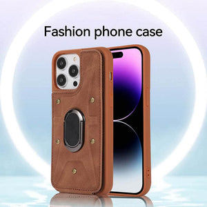 Casekis Magnetic Holder Wallet Phone Case Brown