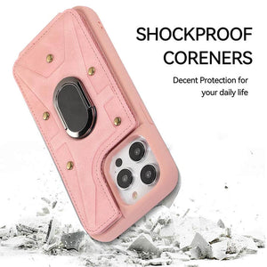 Casekis Magnetic Holder Wallet Phone Case Pink