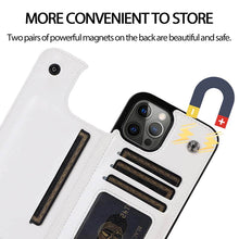 Load image into Gallery viewer, Casekis Leather Wallet Phone Case White

