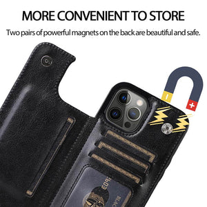Casekis Leather Wallet Phone Case Black