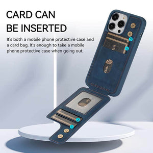 Casekis Magnetic Holder Wallet Phone Case Blue