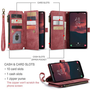 Casekis Leather Zipper Phone Case For Galaxy A14 5G