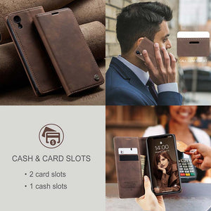 Casekis Retro Wallet Case For iPhone XR