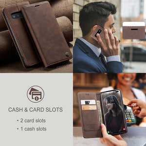 Casekis Retro Wallet Case For Galaxy S10 Plus