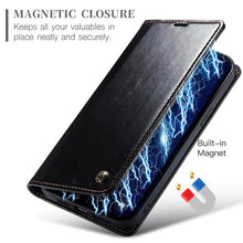 Load image into Gallery viewer, CASEKIS Luxury Flip Leather Phone Case Black
